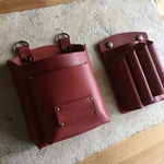 本革レザーレッド高級シザーケース