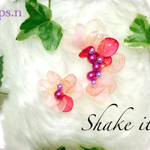 Shake it! パール紫陽花イヤーカフ イヤリングorピアスセット