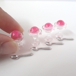 【桜ゼリー、スプーン付き】桜の花びら型寒天を閉じ込めたミニチュアスイーツ　