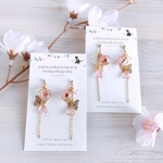 さくら豆鬼灯(まめほおずき)のピアス・イヤリング＊桜ver.