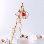 さくら鬼灯(ほおずき)のミニかんざし＊桜ver.