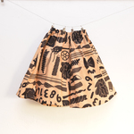 josse"パスタ総柄キュロット ガウチョパンツ 2色展開 受注制作（80/90/100サイズ） ベージュ