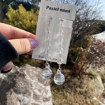 clear aurora water ball pierce/earring