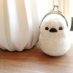 【a様オーダー品】雪の妖精 シマエナガのころりんがま口