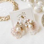 刺繍 flowerレース　baby pink