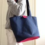 ナカジマトート試　コン×ピンク　帆布