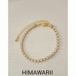 スワロフスキーブレスレット:ゴールド