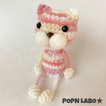 春にぴったり！ピンクグラデーションの可愛いねこぴ【キーホルダー可】