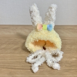 うさぎ ふわふわ帽子 イエロー