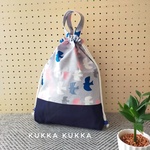 【再販】【送料無料】大きめ★お着替え袋（体操着袋）～はと～