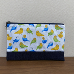フラットポーチ　インコ