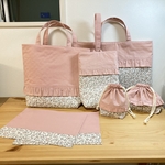 【monmochanta様専用ページ】リバティメドウテイルズフレンチ×ストロベリークリーム　入園グッズ
