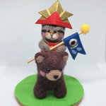 こどもの日🎏金太郎猫(キジトラ猫)羊毛フェルト