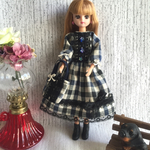 22㎝ドール服ワンピース&カバン