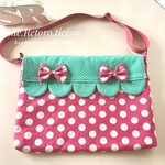 ☆623・・さまオーダー品＊　　～strawberry～　ピンクの水玉　お便りかばん・お着替え袋