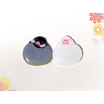 ふくふく文鳥セット（プラ板鳥マグネットorピンバッチ）