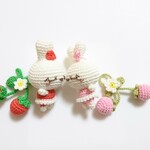 ちいさなうさぎのあみぐるみ　いちごセット【受注作製】