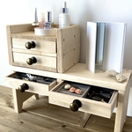 【アクセサリー収納ボックスとラックのセット】アクセサリー収納にもなる！木製 アンティーク プランタースタンド 引き出し収納　ドレッサー おしゃれな レターケース　ナチュラル