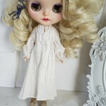 リネン100％　ワンピース　ブライス　アウトフィット　服　ナチュラル　ドール服