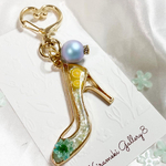 《受注制作》PaleBlueのお花とレモンのハイヒール👠メッセージお待ちしております