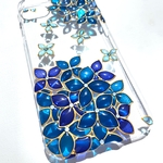 新デザイン登場！ 紫陽花のスマホケース 青とピンク
