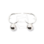 ERG-1607-R【2個入り】ラウンドボールピアス,Round ball Ear Post/ 18mm x 30mm
