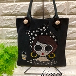 ワッペンミニトートバック　ハンドメイド　　受注制作