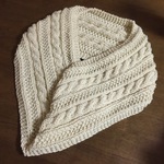 アラン模様のスヌード・ivory♪