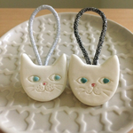 猫 ねこ ♡ 白猫 ヘアゴム