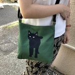 黒猫ショルダーS (濃緑)