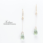 揺れるチェコドロップ~GREEN~(512) ピアス/イヤリング/ノンホールピアス/樹脂ピアス