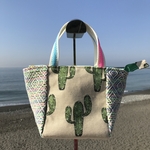 サボテン🌵miniショルダートートバッグ　ゴブラン　ネイティブ