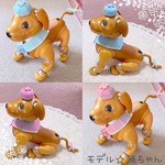 送料無料☆彡《受注製作》お花ベレー帽＆丸襟セーラー首輪＆尻尾リボン3点セット〜aibo