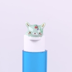 【春ウサギ2021】ミント ノック式消しゴム（大・ブルー軸）