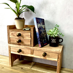 【アクセサリー収納ボックスとラックのセット】アクセサリー収納にもなる！木製 アンティーク プランタースタンド 引き出し収納　ドレッサー おしゃれな レターケース　ブラウン