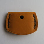 ヌメ革製キーカバーKC(M)-5，黄