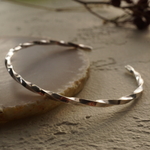 twist silver bangle 2.0mm