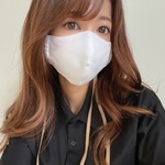春の新作✿白ドット リボンマスク（カラー：ホワイト） / 紐マスク  春マスク 春色 布マスク リボンマスク ガーゼ