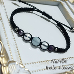 No.451 ブレスレット ブルートパーズ&アクアオーラ&アメジスト