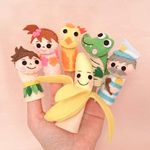 とんでったバナナ　歌の指人形