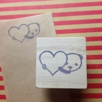 LOVEパンダ ハート 消しゴムはんこ