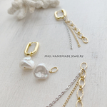 〜belleza〜silver925 4wayチェーン＆パールフープピアス