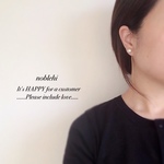 【noblehi】8m/cottonpearl×longchain ピアス/ノンホールイヤリング＊受注製作＊