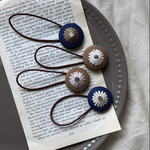 くるみボタンゴム 刺繍