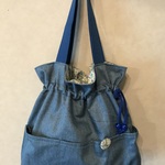デニム巾着トートバック