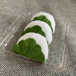 柏餅3個セット　フェルトままごと