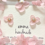 さくらピンクアナベル紫陽花のお呼ばれピアス/イヤリング