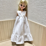 リカちゃん　ノースリーブロングドレス　白