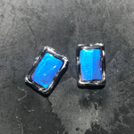 モルフォ蝶 蝶 メルト シルバー スクエア ピアス イヤリング  MITTA.mitsuco