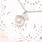 パール&スワロネックレス♡